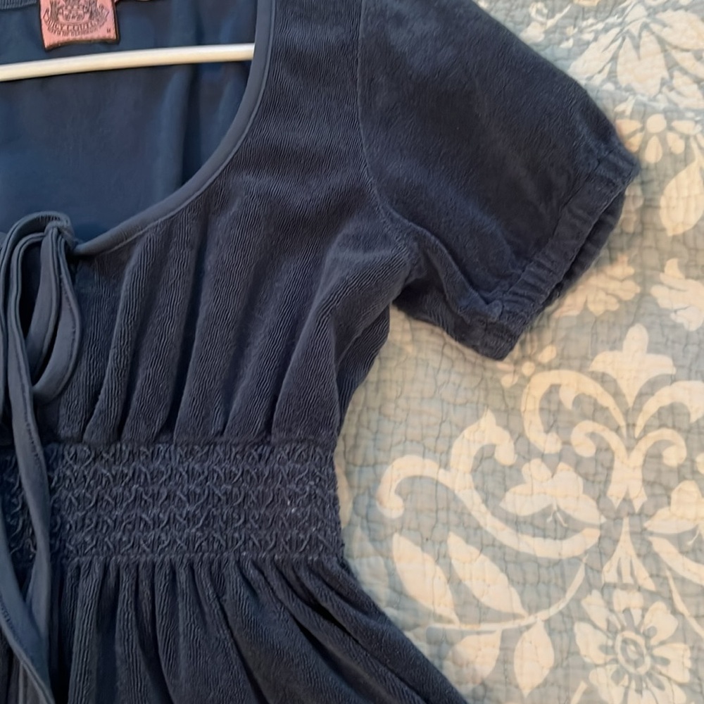 Juicy Couture dress terry cloth tie Front. Y2K. Made in USA. Medium EUC babydoll - Picture 4 of 14